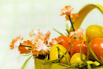 Image showing Yellow orange easte basket