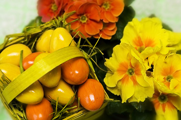 Image showing Yellow orange easte basket