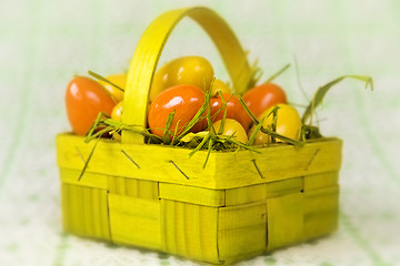 Image showing Yellow orange easte basket