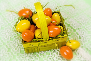 Image showing Yellow orange easte basket