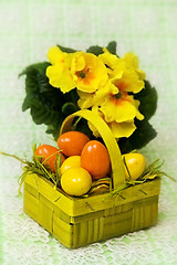 Image showing Yellow orange easte basket