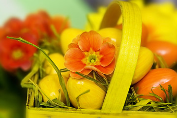 Image showing Yellow orange easte basket