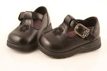 Image showing Black baby shoes