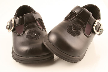 Image showing Black baby shoes 2