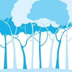 Image showing blue trees