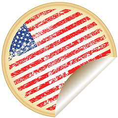 Image showing sticker with U.S.A flag