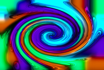 Image showing abstract color twirl background