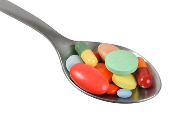 Image showing Pills on Spoon
