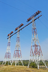 Image showing Power pylons