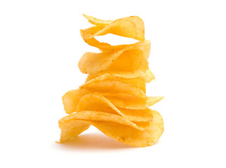 Image showing The potato chips pyramid