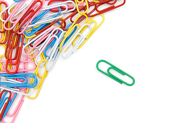 Image showing Color paperclips