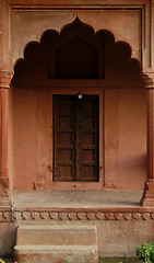 Image showing Entrance to an old abandoned temple. Fatehpur Sikri temple compl