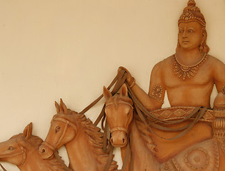 Image showing God statue in Kali Mandir temple in CR Park, New-Delhi, India