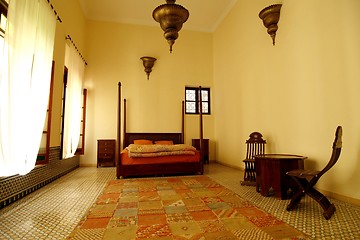 Image showing Beautiful authentic arabic bedroom (Morocco)