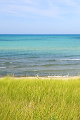 Image showing Sand dunes at beach