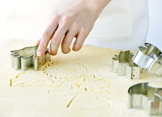 Image showing Cookie cutter and dough