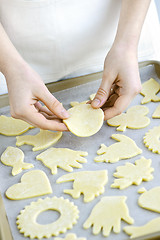 Image showing Baking sheet with cookies