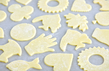 Image showing Baking sheet with cookies