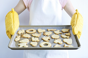 Image showing Freshly baked cookies