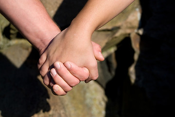 Image showing Couple Holding Hands