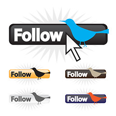 Image showing Follow Bird Icons