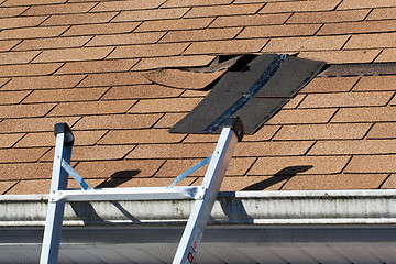 Image showing Damaged Roof Shingles Repair