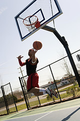 Image showing Basketball Player Layup