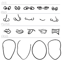 Image showing Cartoon Face Parts