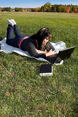 Image showing Woman with a Laptop