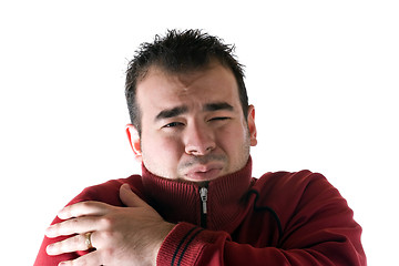 Image showing Cold Shivering Man