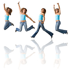 Image showing Happy Girl Jumping