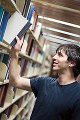 Image showing Student At the Library