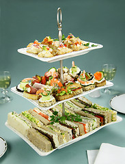 Image showing Tower Of Finger Food