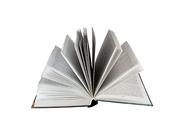 Image showing Opened book isolated in white