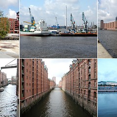Image showing Hamburg hafencity collage