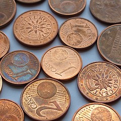 Image showing Euro coins