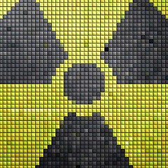 Image showing Radiation sign mosaic