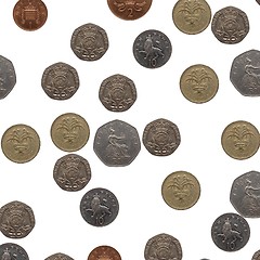 Image showing Pound coins collage