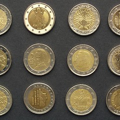 Image showing Euro coins