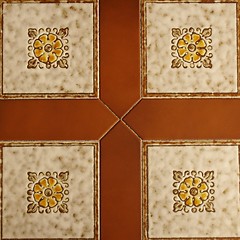 Image showing Floral tiles