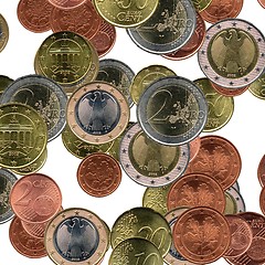 Image showing Euro coins collage