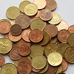 Image showing Euro coins