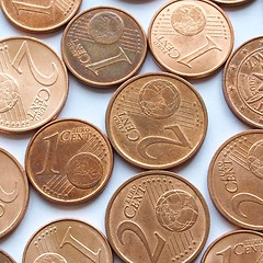 Image showing Euro coins