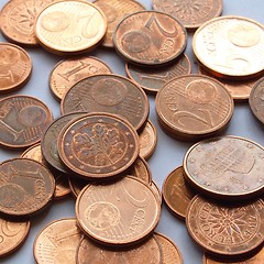 Image showing Euro coins