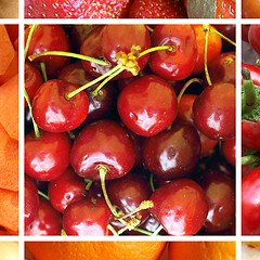 Image showing Red food collage