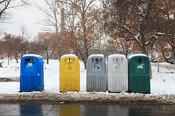 Image showing Dustbins