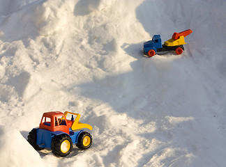 Image showing Cars in the snow