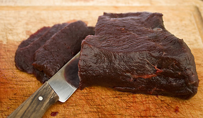 Image showing Raw whale meat