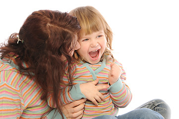 Image showing Mom and daughter having fun