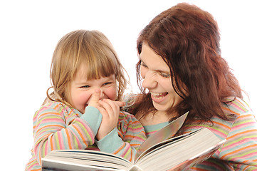 Image showing Mom and daughter laughing